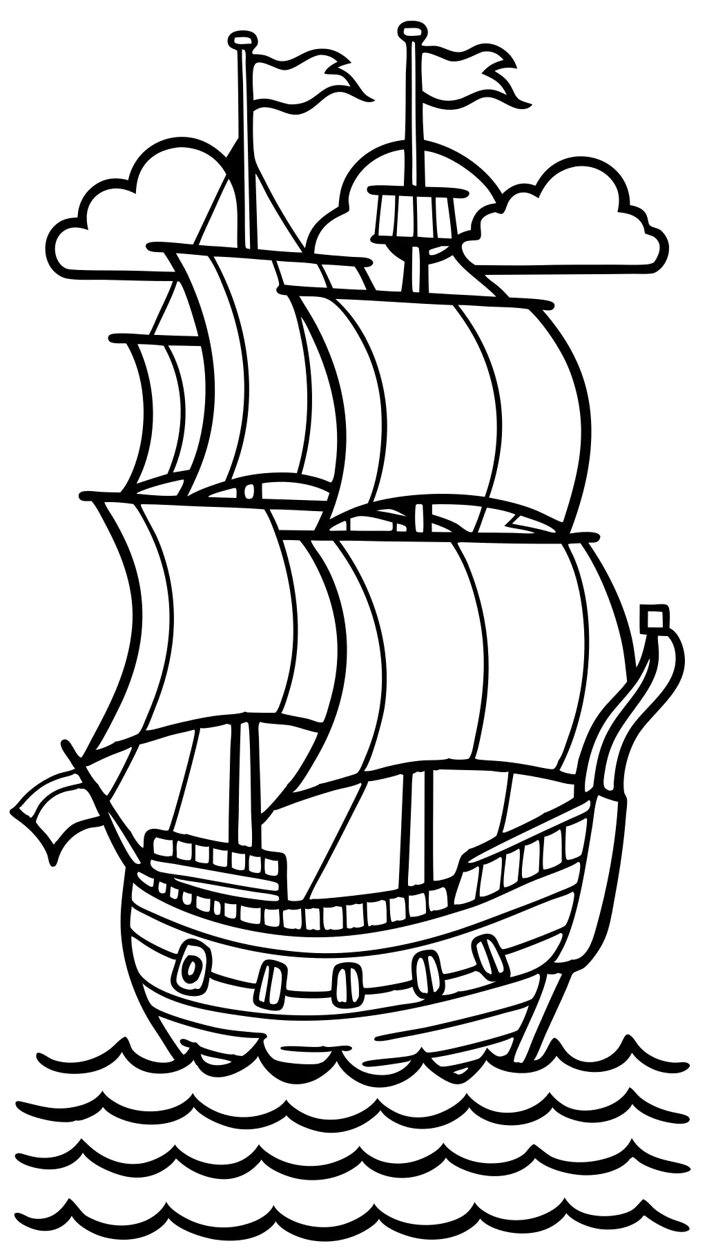 mayflower ship coloring page